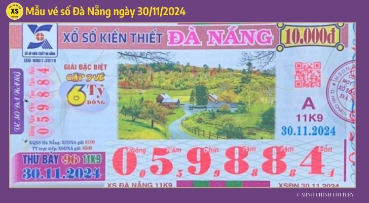 Tham khảo XSDNA 3011 Thống kê và phân tích xổ số Đà Nẵng ngày 30112024 1 Tham khảo XSDNA 3011 Thống kê và phân tích xổ số Đà Nẵng ngày 30112024 1