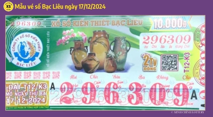Tham khảo XSBL 1712 Thống kê và phân tích xổ số Bạc Liêu ngày 17122024 1 Tham khảo XSBL 1712 Thống kê và phân tích xổ số Bạc Liêu ngày 17122024 1