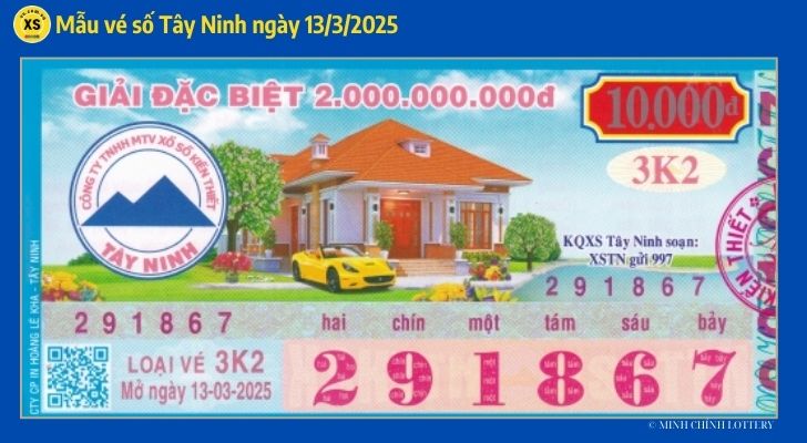 Thống kê XSTN 13/3 : Thống kê và phân tích xổ số Tây Ninh ngày 13/3/2025