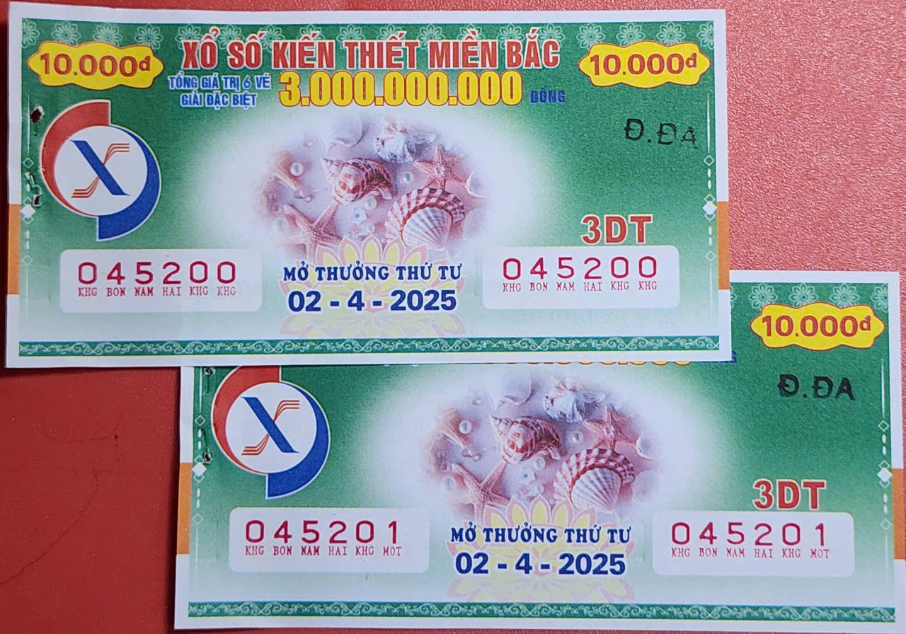 Mẫu vé số XSKT miền Bắc phát hành hôm nay 2/4/2025 Mẫu vé số XSKT miền Bắc phát hành hôm nay 2/4/2025