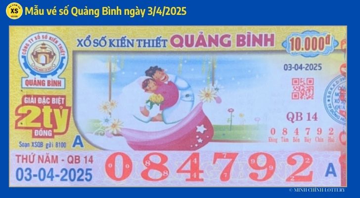Mẫu vé số Quảng Bình 03/04/2025