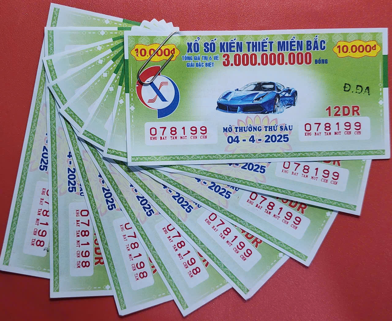 Mẫu vé số XSKT miền Bắc phát hành hôm nay 4/4/2025