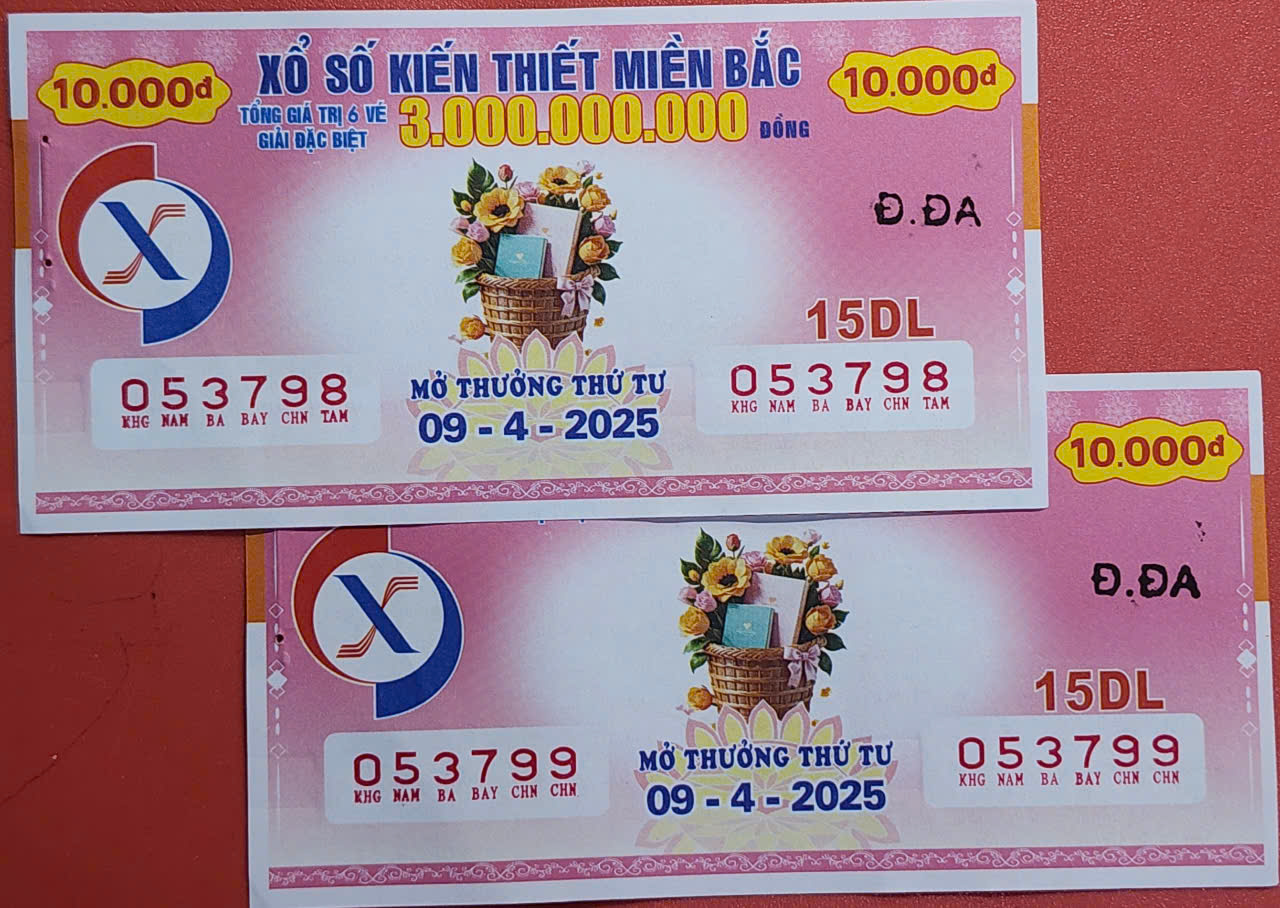 Mẫu vé số XSKT miền Bắc phát hành hôm nay 9/4/2025 Mẫu vé số XSKT miền Bắc phát hành hôm nay 9/4/2025