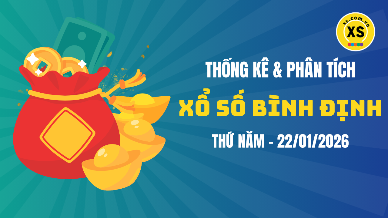 Thống kê XSBDI 22/1 : Thống kê và phân tích xổ số Bình Định ngày 22/1/2026