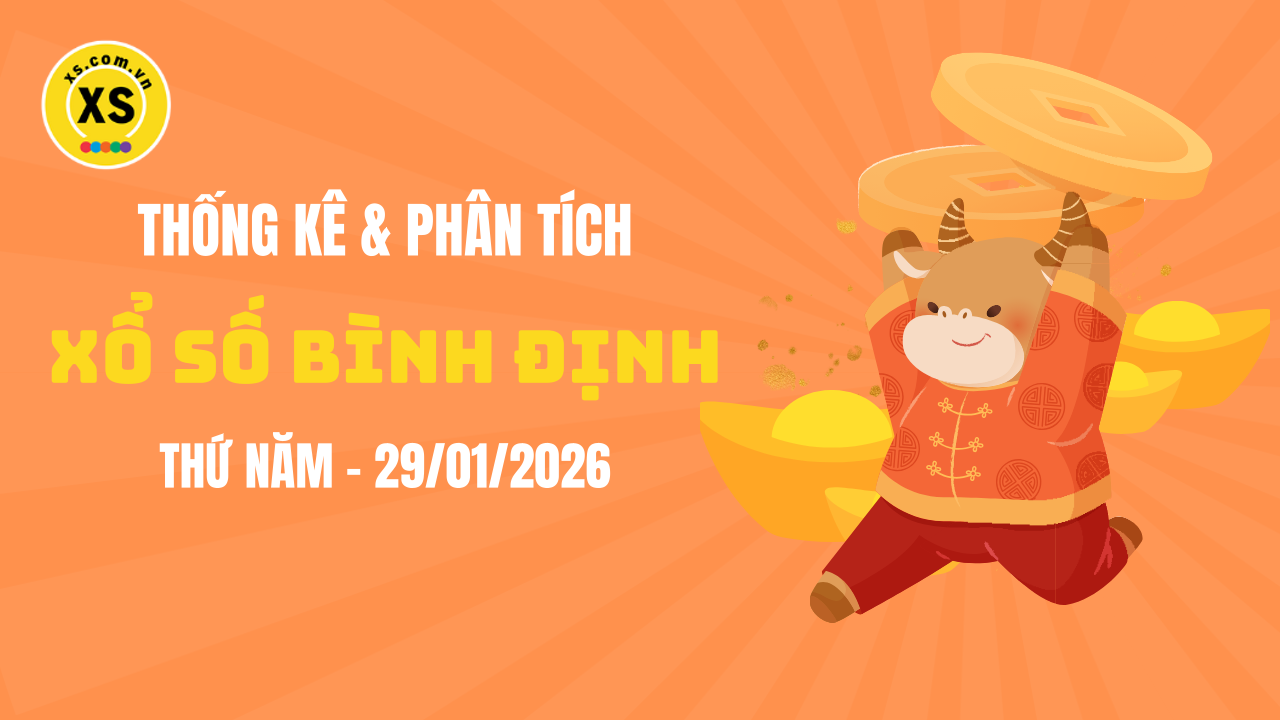 Thống kê XSBDI 29/1 : Thống kê và phân tích xổ số Bình Định ngày 29/1/2026