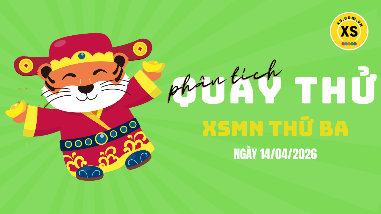 Quay thử xổ số miền Nam thứ 3 ngày 14/4/2026
