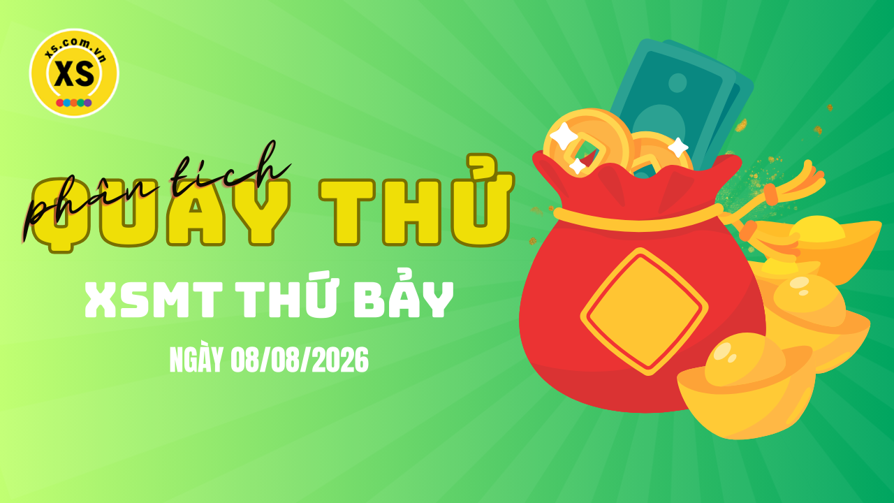 Quay thử xổ số miền Trung thứ 7 ngày 8/8/2026