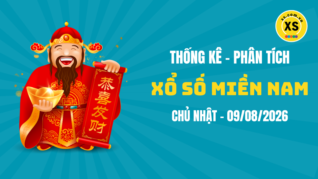 Thống kê XSMN 09/08 : Phân tích xổ số miền Nam ngày 9/8/2026