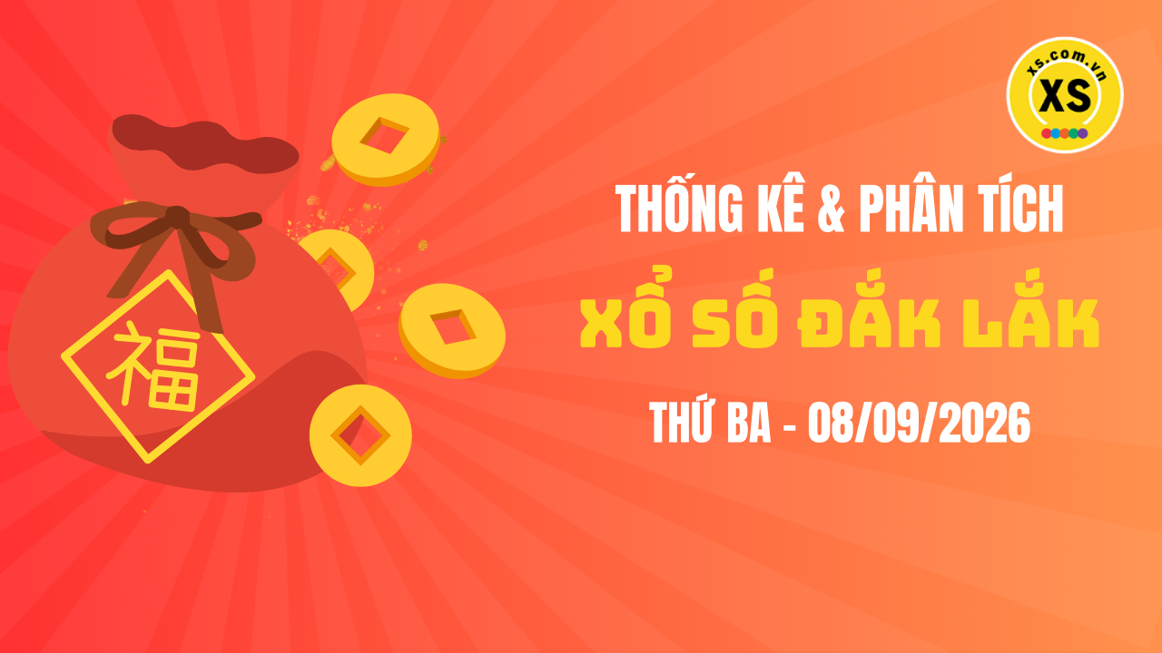 Thống kê XSDLK 8/9 : Thống kê và phân tích xổ số Đắk Lắk ngày 8/9/2026