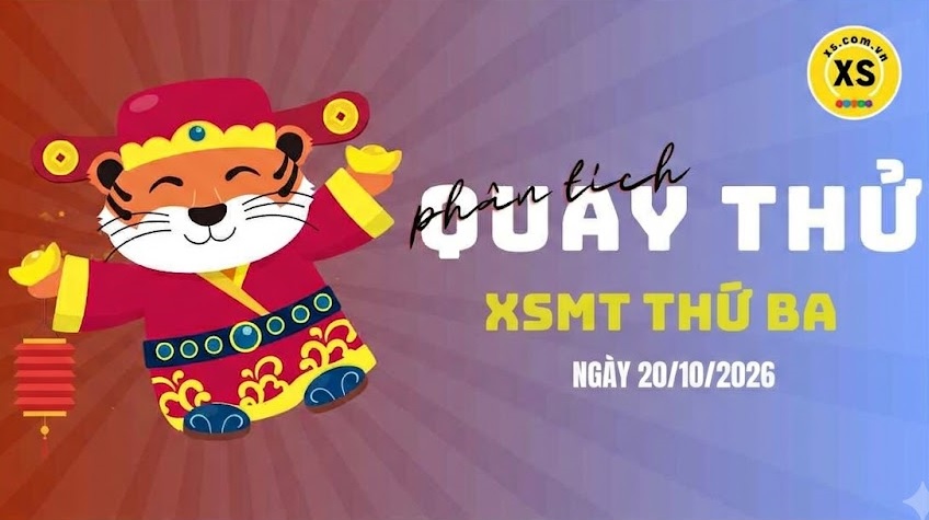 XSMT thứ 3 ngày 20/10/2026 : Quay thử và thống kê các cặp số